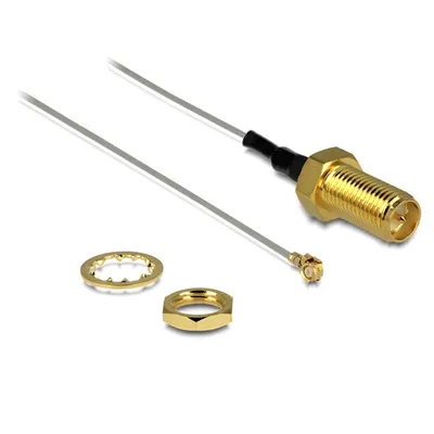 Produktbild von Delock - Antennenkabel - RP-SMA (M) zu I-PEX (M) - 20 cm - Koax - Grau