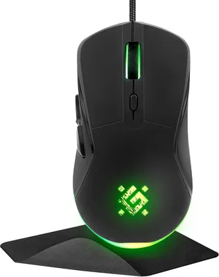 Produktbild von Gaming Maus kabelgebunden, RGB-Beleuchtung, 4 DPI-Stufen 1200–3600, 5 programmierbare Tasten, ergonomisch, optischer Sensor, beleuchtetes Scrollrad
