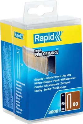 Produktbild von Rapid 5000124, Klammerpack, 2,5 cm, Befestigung, 3000 Heftklammern, Metallisch, Holz