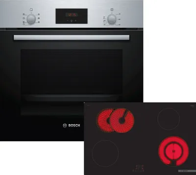 Bosch HBD231BR81 Set Backofen HBF133BR0 + Glaskeramikkochfeld PKN811BA2E
