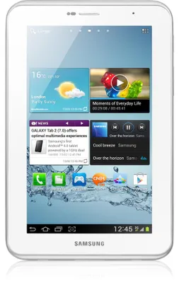 Produktbild von Samsung Galaxy Tab 2 7.0, 17,8 cm (7"), 1024 x 600 Pixel, 16 GB, 1 GB, Android, Weiß