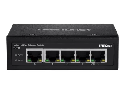 Image de TrendNet TI-E50 TRENDnet Industrie Switch 5 Port Fast Ethernet L2 DIN-Rail