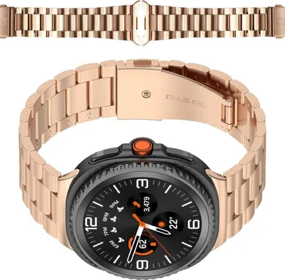 Produktbild von Bizon Armband Uhr Aura Samsung Galaxy Watch 8 40mm / 44mm / 8 Classic 46mm roségold