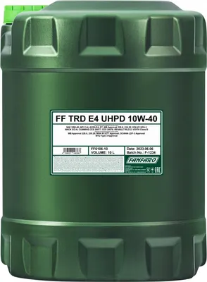 Produktbild von FANFARO UHPD TRD E4 für 10W-40 10 Liter Motoröl Motorenöl Synthetisch CUMMINS CES 20076 CUMMINS CES 20077 DQC IV-10 LA Mack EO-N MAN M 3277 228.5 Öl
