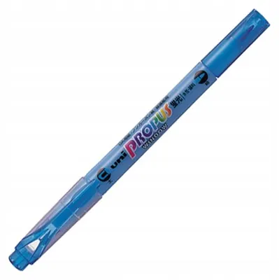 Produktbild von UNI PUS-102T Textmarker hellblau zweiseitig