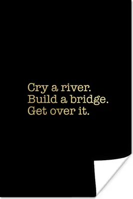Produktbild von MuchoWow® Poster Zitat - Brücke - Gold - Schwarz 40x60 cm - Plakate für die Wand - Poster Babyzimmer