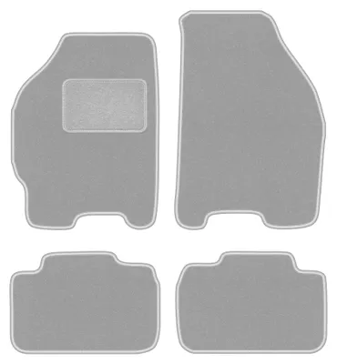 Productafbeelding van Velours automatten voor FIat Punto II 1999-2010 (hatchback) – 4-delig, grijs, op maat – Wielganizator OSLO