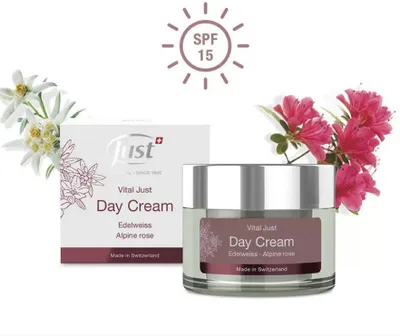 Image de VITAL JUST Crème de Jour SPF 15 Crème de jour anti-âge avec protection UV