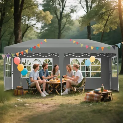 Produktbild von 3x6 Meter faltbarer Pavillon – Faltzelt für Partys – Gartenpavillon – Eventzelt – Gartenzelt