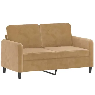 Produktbild von vidaXL 2-Sitzer-Sofa Braun 120 cm Samt