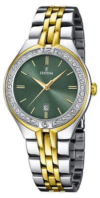 Produktbild von FESTINA Damen Armbanduhr Modell F16868_4 Quarz analog Mineralglas mit Datum 5 ATM wasserdicht