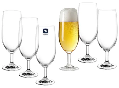Biergläser Tulpenglas mit Stiel 360 ml 6 Stück spülmaschinenfest