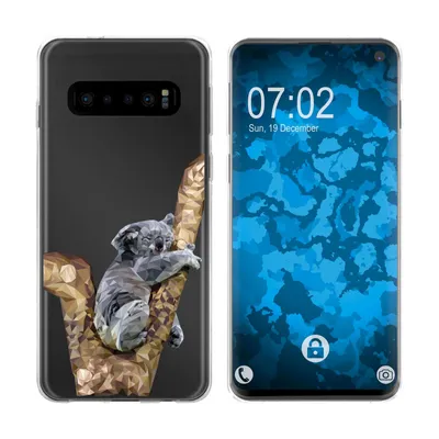 Produktbild von PhoneNatic Case kompatibel mit Samsung Galaxy S10 Silikon-Hülle Vektor Tiere Koala M9