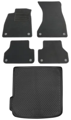 Produktbild von Gummi-Kofferraumwanne + Fußmatten Set für Audi A4 B9 Avant, Bj. 11/2015-