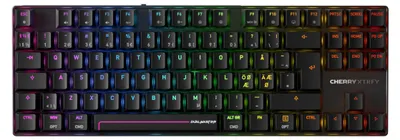 Productafbeelding van CHERRY MX 8.2 Pro TMR Wireless, met kabel en draadloos, USB + RF draadloos + Bluetooth, magnetisch-mechanische toetsen, QWERTY-indeling, RGB LED-verlichting, zwart