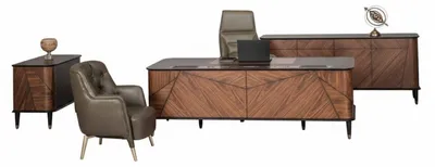 Produktbild von s Büro-Set Exklusiver Schreibtisch Edler Sessel Beistelltisch