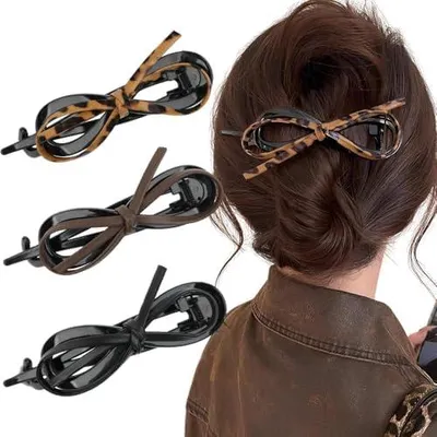 Produktbild von 3 Bananenspangen für dünnes Haar – Französische Haarspangen für Damen