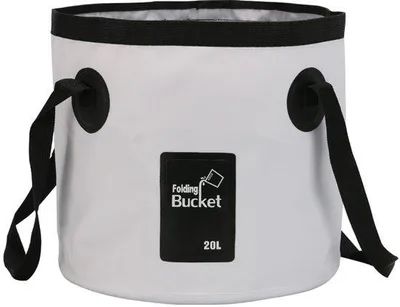 Produktbild von Kompakte 20L Reiseeimer, leicht, weiß, für Camping, Wandern, Garten
