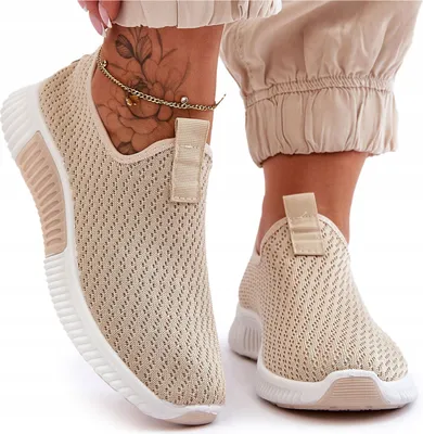 Produktbild von Damen Laufschuhe Sportschuhe Leichte Slip-On Freizeit Sneaker Kendi Beige Gr.38