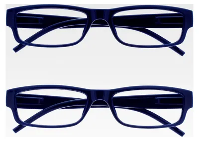 Produktbild von Lesebrille Blau Schwarz 2er-Pack +3,50