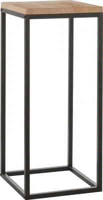 Immagine prodotto di Mica Decorations Tavolino Oskar - L35 x L35 x H81 cm - legno, metallo - nero