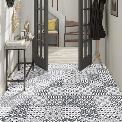 Obrázek produktu pro Samolepicí dlaždice protiskluzové - Samolepicí dlaždice - Dlaždice na podlahu/stěnu - 20x20 cm - Sada 10 kusů - Voděodolné a odolné - Dlaždice na podlahu
