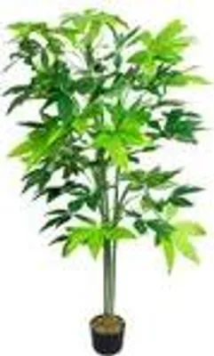 Produktbild von Schefflera Aralie Strahlenaralie Arboricola Kunstpflanze Kunstbaum Künstliche Pflanze 150 cm Innendekoration Kunst Pflanze wie echt im Topf Decovego
