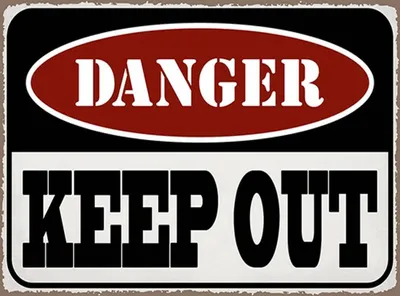 Produktbild von vianmo Holzschild 30x40 cm danger keep out kein Zutritt
