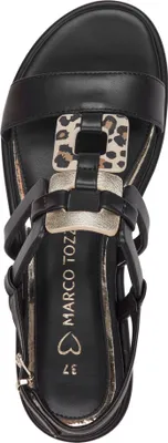 Produktbild von MARCO TOZZI Damen Sandale Sandalette allrounder bequem Synthetik 2-28106-44, Größe:39 EU, Farbe:Schwarz