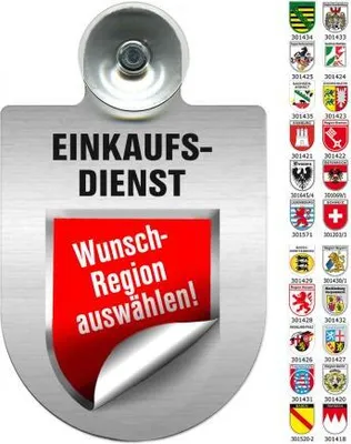 Produktbild von Einsatzschild Windschutzscheibe incl. Saugnapf - EINKAUFSDIENST - 309793 Color - Region Freistaat Sachsen