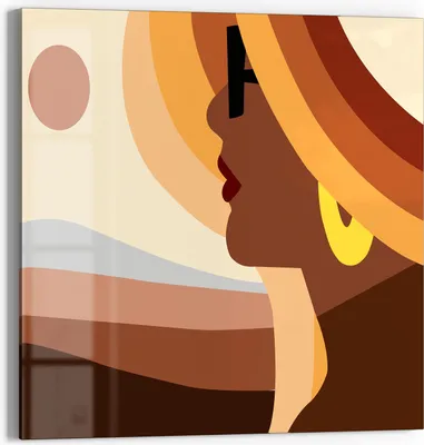 Produktbild von DEQOART Glasbild Echtglas 30x30 cm 'Moderne Eleganz' Wandbild Bild modern Deko
