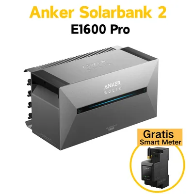 Produktbild von Anker SOLIX Solarbank 2 E1600 Pro mit Anker SOLIX Smarten Zähler, Speicher für Balkonkraftwerke Stromspeicher Powerbank 1,6kWh