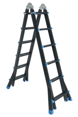 Image de MARK TOOLS PRO Multi-échelle pliante 4×6 marches - 5,15 m - aluminium - avec barre de stabilisation