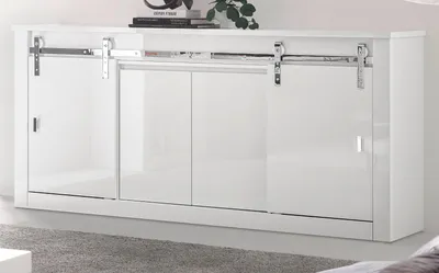 Produktbild von Sideboard "Miami" in weiß Hochglanz Kommode 201 x 92 cm, Soft-Close