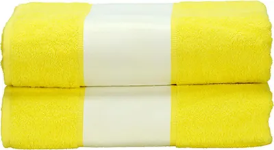 Immagine prodotto di A&R AR081 | Asciugamano da bagno SUBLI-Me®, 70 x 140 cm - Colore: Giallo brillante - Dimensioni: 70 x 140 cm