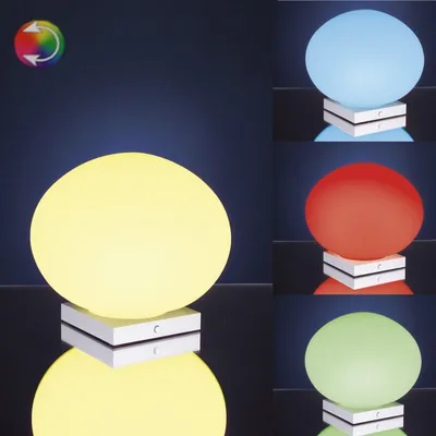 Image de 290,30 Paulmann RGB Lampes De Table Et De Bureau Globe LED Lampe Opale