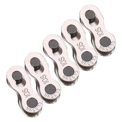 Image de 5 paires de maillons de fermeture pour chaîne 10 vitesses, robustes, sans outil, à serrage rapide