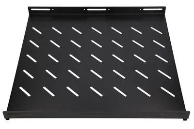 Produktbild von Extralink 1U 500mm Czarna półka 19", spot, do obudów o głębokości 800mm