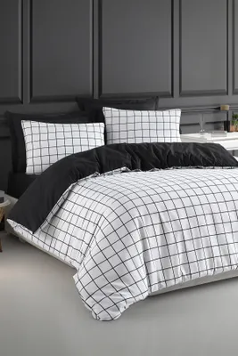 Produktbild von L'Essentiel Linge de Maison, King-Size-Bettbezug-Set (FR), Artus - Black, 65 % BAUMWOLLE / 35 % POLYESTER, Schwarz, 240 x 220 cm