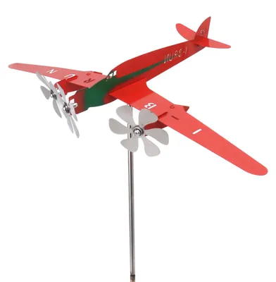 Produktbild von Metall Windmühle Flugzeug - Rot - Qcwwy20brmv9usi