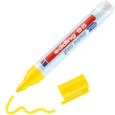 Image de edding 95 Marqueur pour verre jaune