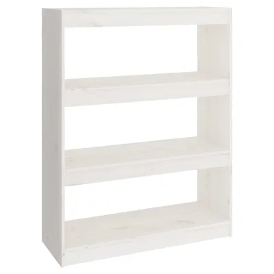 Obrázok produktu pre vidaXL Regál/rozdeľovač izieb biely 80x30x103,5 cm z masívneho borovicového dreva