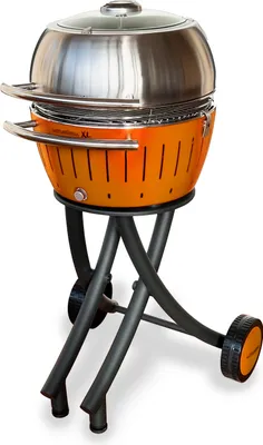 Produktbild von LotusGrill XL Gartengrill Set Mandarinenorange - Grillwagen/- haube XL Edelstahl