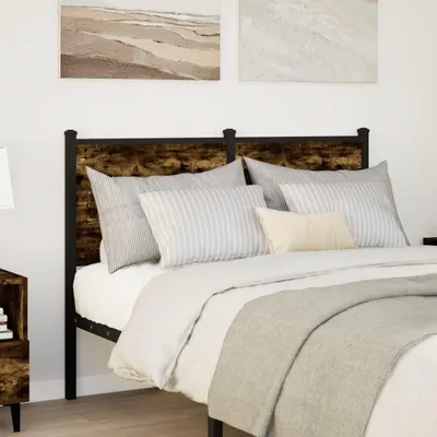 Immagine prodotto di vidaXL Testiera di ricambio in rovere affumicato 120 cm Materiale ligneo e acciaio