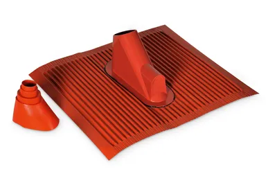 Image de TechniSat Kit de tuiles en aluminium, rouge brique avec passe-fil en caoutchouc (0000/1719)