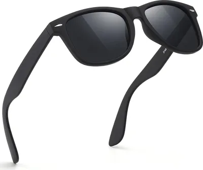 Produktbild von Sonnenbrillen für Herren, polarisierte Sonnenbrille für Herren und Damen, schwarze Retro-Sonnenbrille, Autofahren, Angeln, UV-Schutz