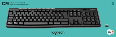 Immagine prodotto di Tastiera Logitech K270, wireless, Unifying, nera