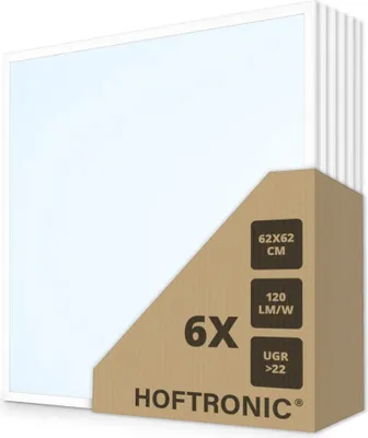 Produktbild von hoftronic LED-Panel 62x62 cm 36W 4320 lm 6000K UGR22 flimmerfrei Philips-Treiber