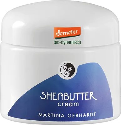 Produktbild von Martina Gebhardt Sheabutter Cream, Tages- & Nachtcreme, Frauen, Empflindliche Haut, Gesicht, Anti-Austrocknung, Wirkt beruhigend, Elastizität, Feuchtigkeitsspendend, Schutz, Weichmachend, 50 ml