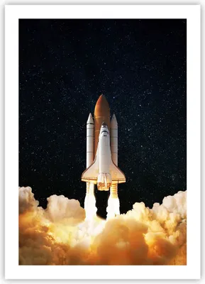 Produktbild von Poster - Poster ohne Rahmen - Abheben Rakete Kosmos - 50x70 cm - Wand Bild - Wanddeko - Wandbilder - Kunstposter - Wandposter - Bilder - Kunstdruck - Wanddekoration - Wandbild - P2XPA50x70-4531